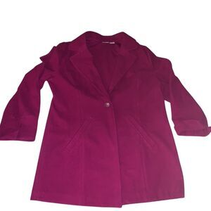 Chico's Women's Fuchsia Coat Size 2‎ Button Detail Casual/Formal Jacket